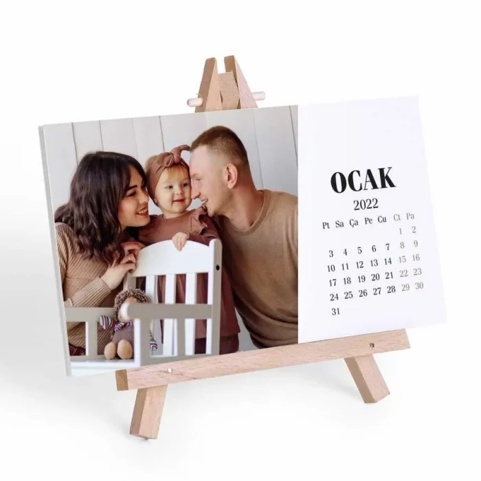 Kişiye Özel Fotoğraflı Şövale Takvim 2025 Takvim