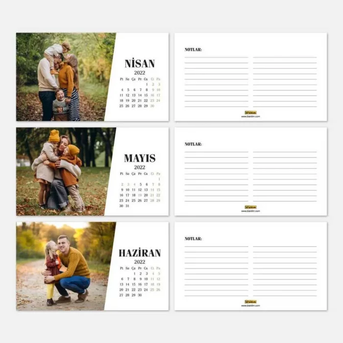 Kişiye Özel Fotoğraflı Şövale Takvim 2025 Takvim