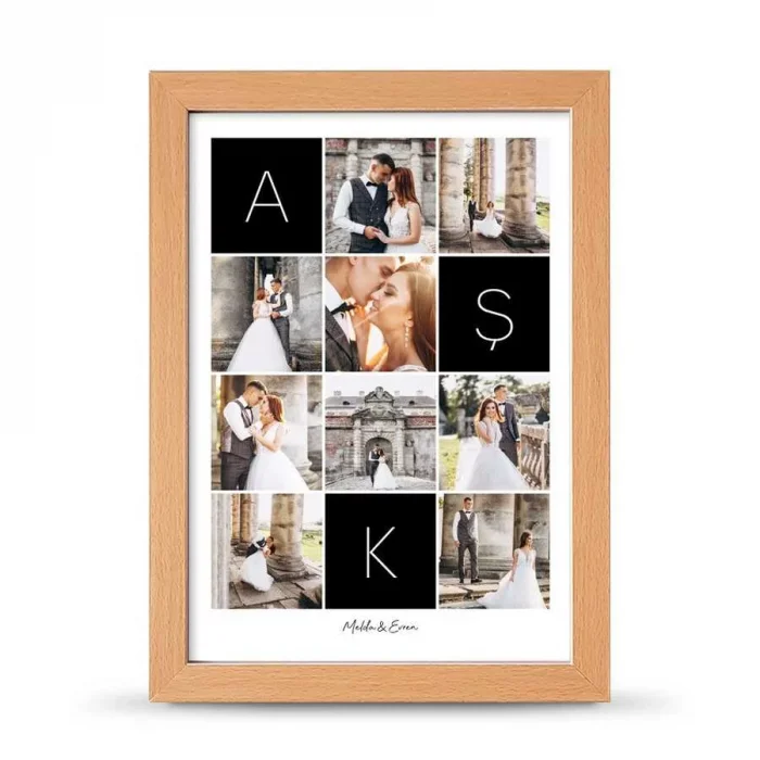 Kişiye Özel Fotoğraflı Aşk Çerçeve - 21x30 cm A4 Boy