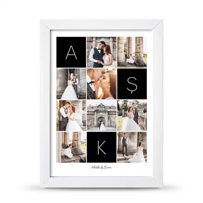 Kişiye Özel Fotoğraflı Aşk Çerçeve - 21x30 cm A4 Boy