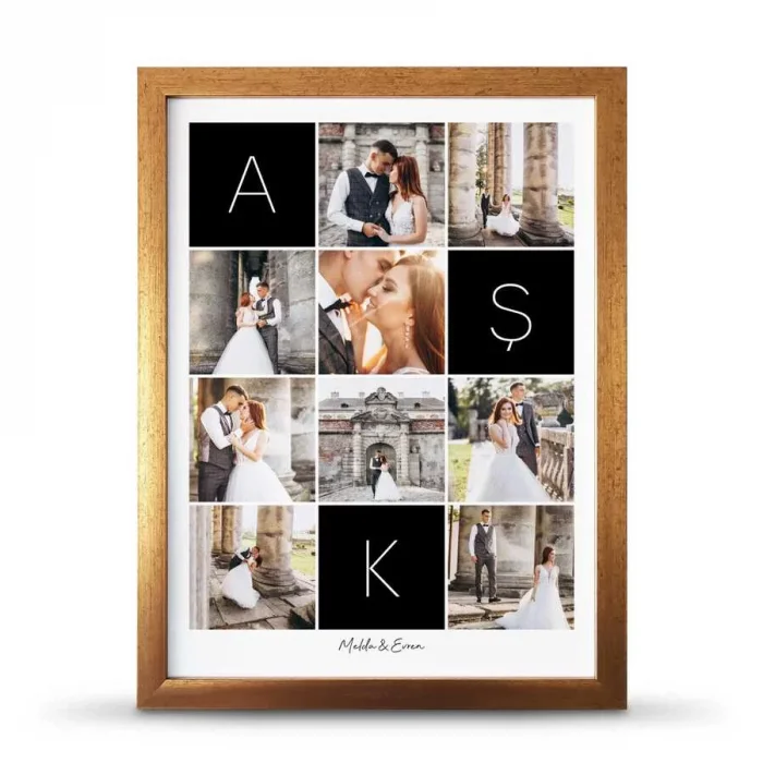 Kişiye Özel Fotoğraflı Aşk Çerçeve - 30x40 cm Büyük Boy