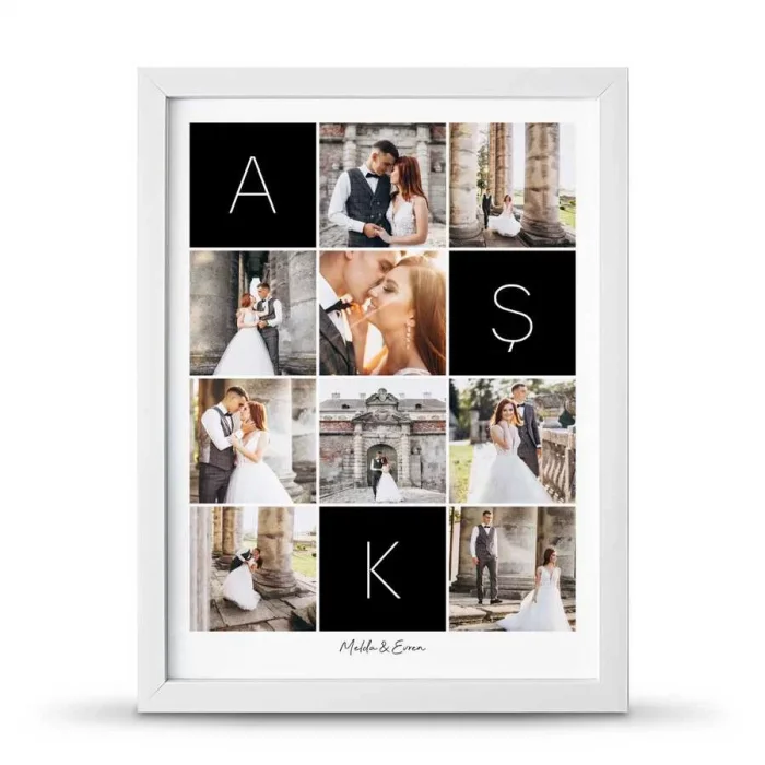 Kişiye Özel Fotoğraflı Aşk Çerçeve - 30x40 cm Büyük Boy