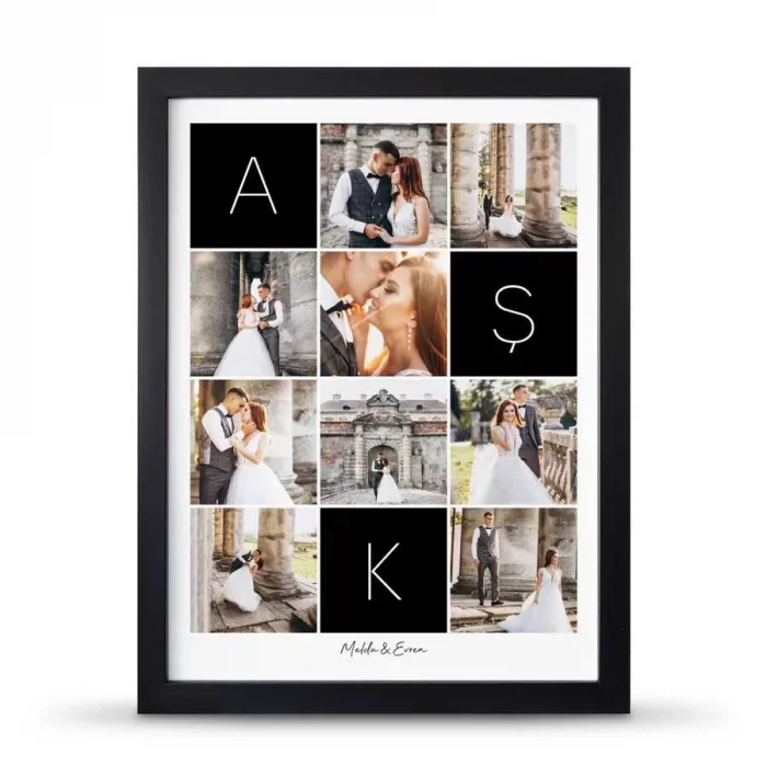 Kişiye Özel Fotoğraflı Aşk Çerçeve - 30x40 cm Büyük Boy