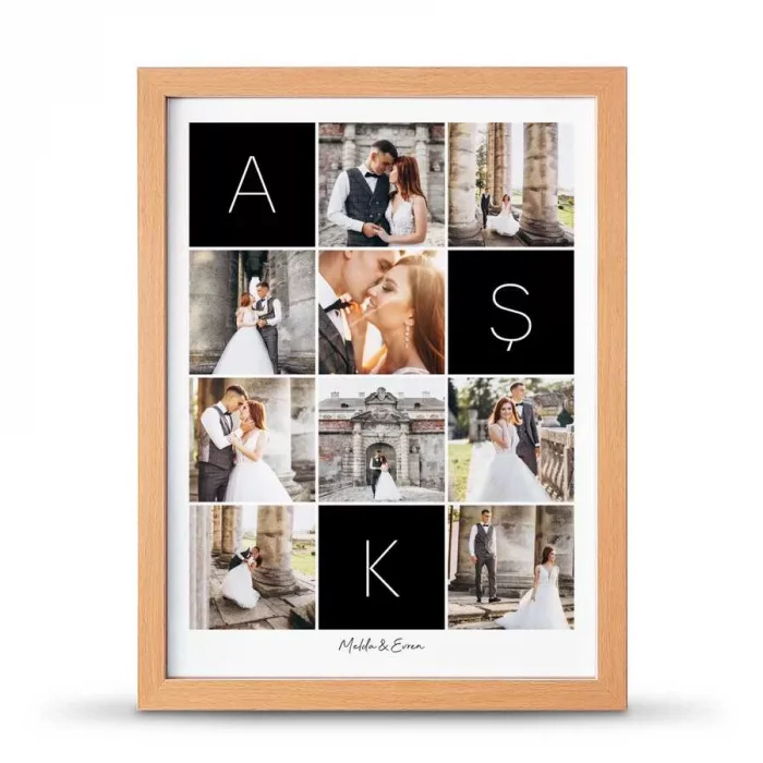 Kişiye Özel Fotoğraflı Aşk Çerçeve - 30x40 cm Büyük Boy