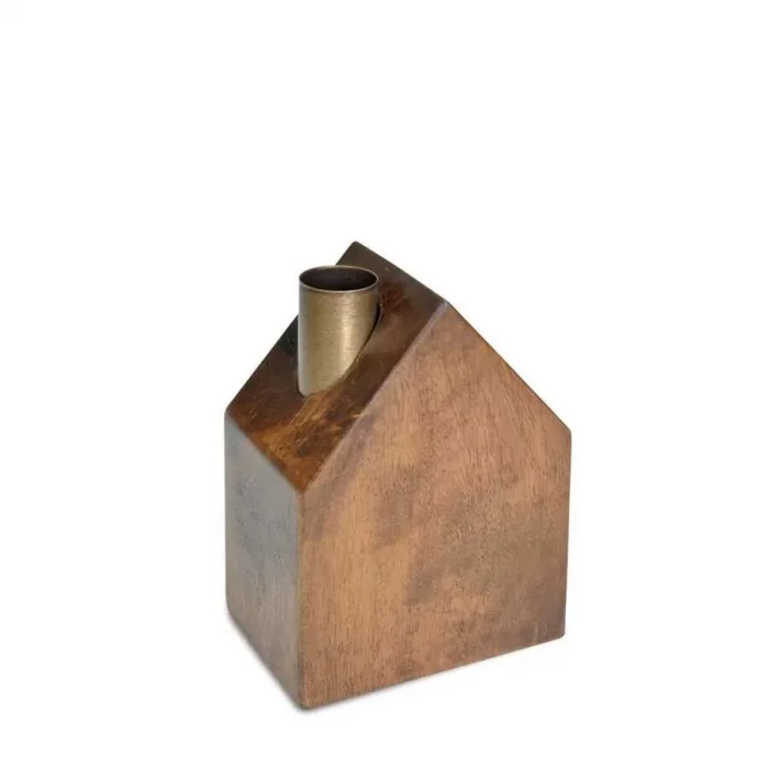 Üçlü Ahşap Ev Mumluk