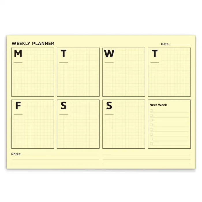 Sarı Sayfalar Haftalık Plan Defter - Yellow Page Weekly Planner