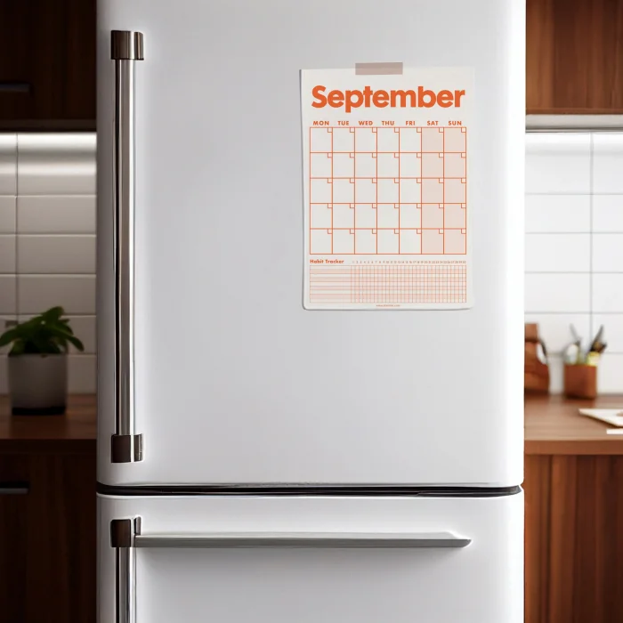 12 Aylık Planlayıcı Zamansız Takvim, Alışkanlık Takip Planlayıcı, Sürekli Takvim, Renkli Tarihsiz Takvim, 33 x 48 cm, A4, Undated Monthly Wall Planner, Habit Tracker Planner, Perpetual Wall Calendar, Colorful