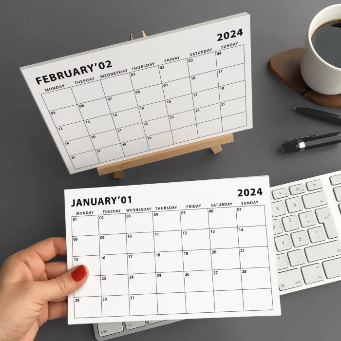 2025 Masa Takvimi, Ahşap Şövale Masa Takvimi, Aylık Planlamalı Takvim, 2025 Takvim, Yapılacaklar Listesi(Arka Sayfalar)