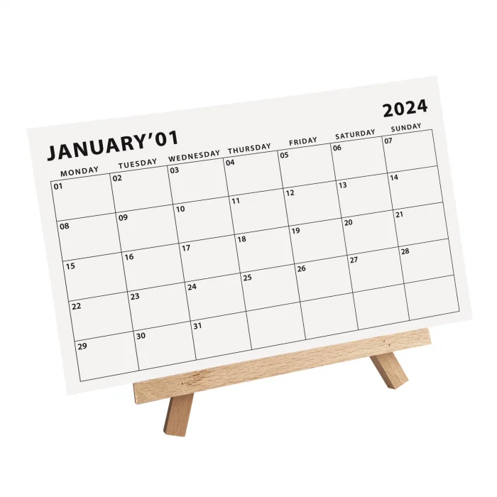 2025 Masa Takvimi, Ahşap Şövale Masa Takvimi, Aylık Planlamalı Takvim, 2025 Takvim, Yapılacaklar Listesi(Arka Sayfalar)