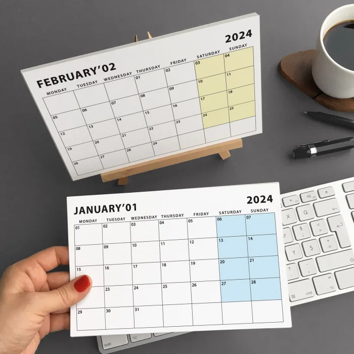 2025 Masa Takvimi, Ahşap Şövale Masa Takvimi, Aylık Planlamalı Takvim, Pastel Renkler 2025 Takvim, Yapılacaklar Listesi(Arka Sayfalar)