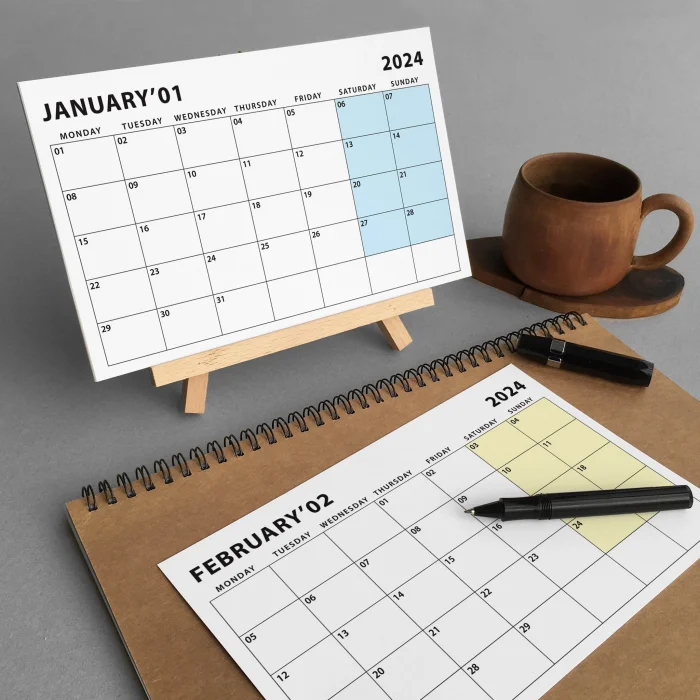 2025 Masa Takvimi, Ahşap Şövale Masa Takvimi, Aylık Planlamalı Takvim, Pastel Renkler 2025 Takvim, Yapılacaklar Listesi(Arka Sayfalar)