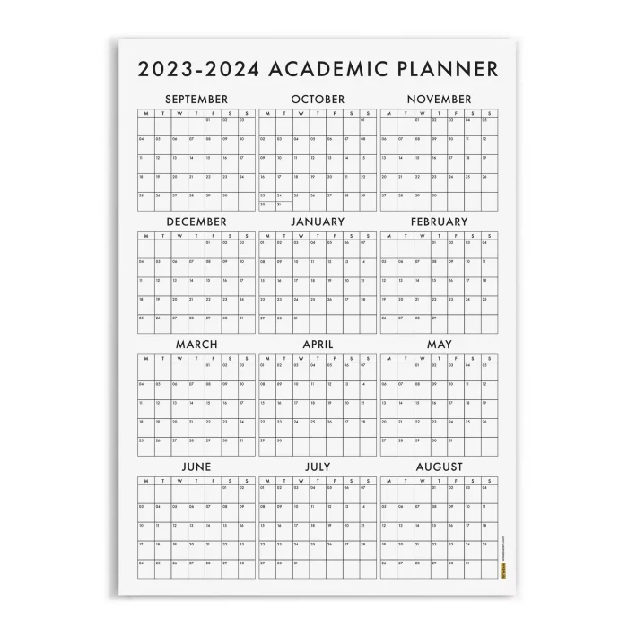 2025-2026 Akademik Duvar Takvimi, Eylül Başlangıç Akademik Yıl Planlayıcısı