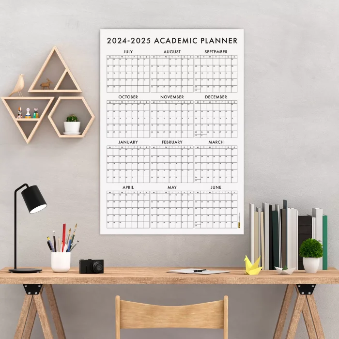 2025 -2026 Akademik Duvar Takvimi, TEMMUZ Başlangıçlı, Academic Wall Calendar