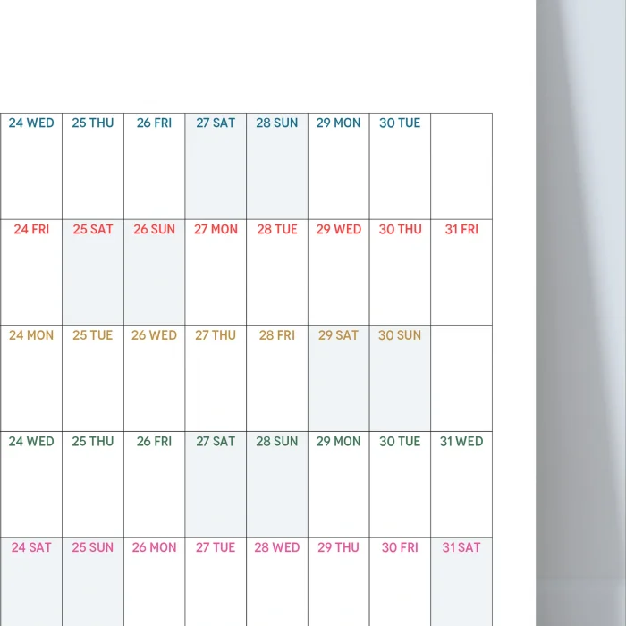2025-2026 Akademik Yıl Takvimi | Eylül Başlangıçlı Yıllık Planlayıcı Duvar Takvimi | Renkli Takvim | Okul ve Ofis için Büyük Boy Takvim