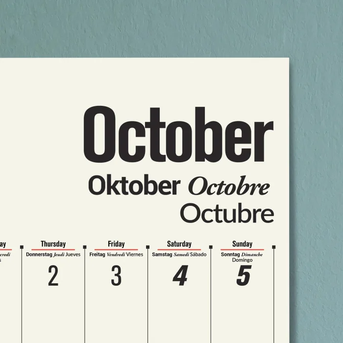 2025-2026 Çok Dilli Akademik Takvim, Eylül Başlangıçlı Takvim, Yıl Ortası Takvimi, Planlayıcı Duvar Takvimi, İngilizce, Almanca, Fransızca, İspanyolca Takvim, Eğitici Takvim, Önceki ve Sonraki Ay Takvim, 33x65 cm