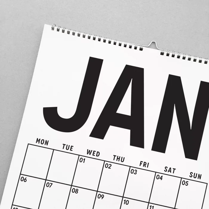 2025 - 2026 Spiralli Akademik Duvar Takvimi, 33 x 48 cm Takvim, A4 Takvim, Eylül Başlangıçlı, Academic Wall Calendar