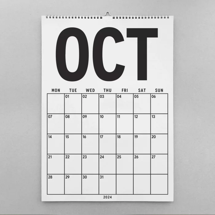 2025 - 2026 Spiralli Akademik Duvar Takvimi, 33 x 48 cm Takvim, A4 Takvim, Eylül Başlangıçlı, Academic Wall Calendar