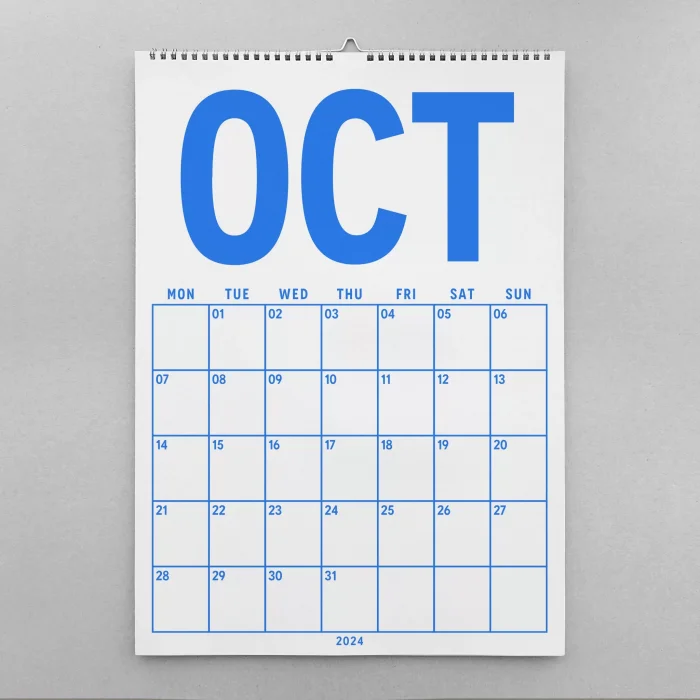 2025 - 2026 Spiralli Akademik Duvar Takvimi, A4 Takvim, 33 x 48 cm Takvim, Eylül Başlangıçlı, Academic Wall Calendar