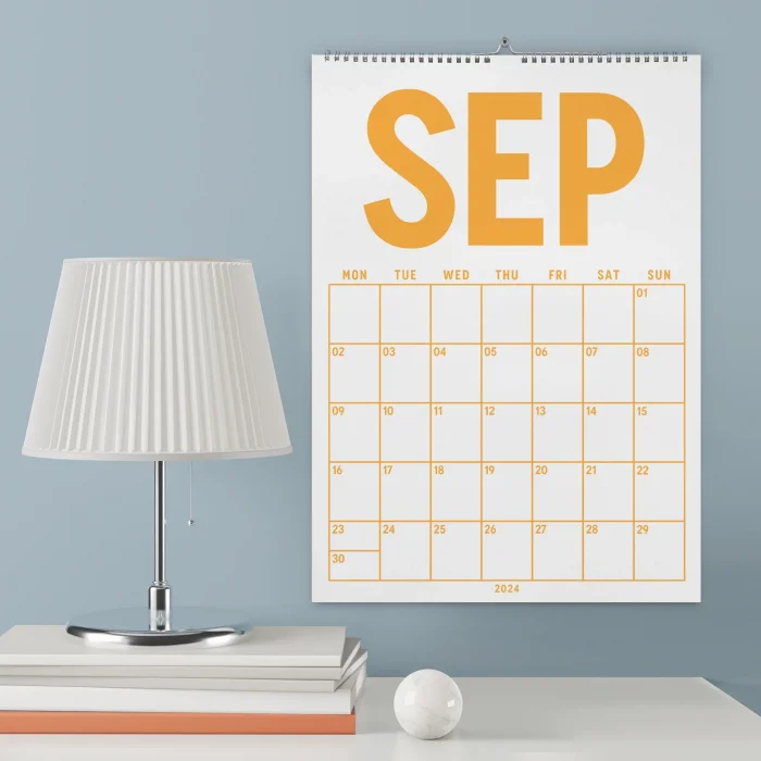 2025 - 2026 Spiralli Akademik Duvar Takvimi, A4 Takvim, 33 x 48 cm Takvim, Eylül Başlangıçlı, Academic Wall Calendar