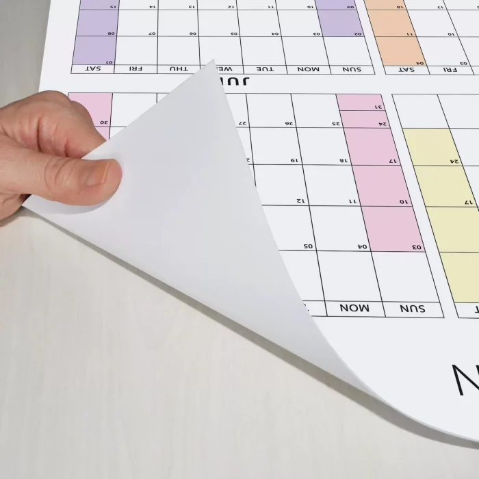 2025 Amerikan Standardı Takvim, Yıllık Planlayıcı Duvar Takvimi, Sunday Start Wall Planner