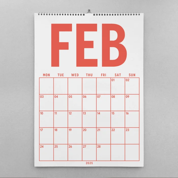 2025 Aylık Planlayıcı Duvar Takvimi, 33X48 cm, A4, Spiralli Takvim, Minimalist, Boho Toprak Renkleri