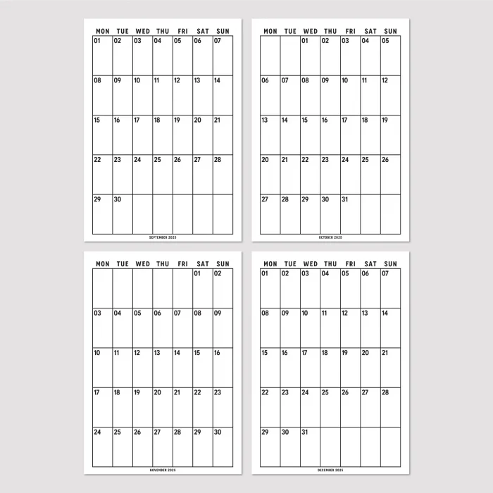 2025 Aylık Planlayıcı Duvar Takvimi, 33X48 cm, A4, Spiralli Takvim, Poster Takvim, Organizer Takvim