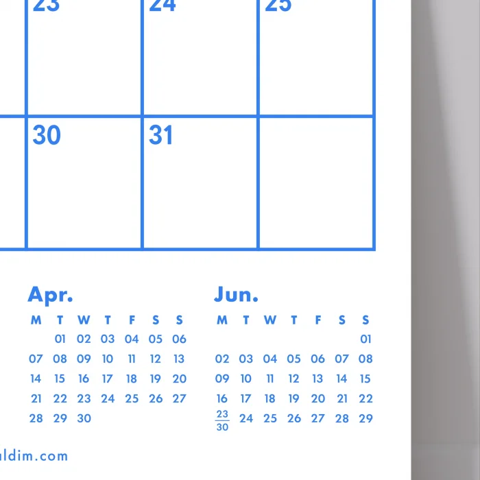 2025 Aylık Planlayıcı Duvar Takvimi, Önceki ve Sonraki Ay Takvim, 33X48 cm & A4 Poster Takvim, Canlı Gökkuşağı Renkleri