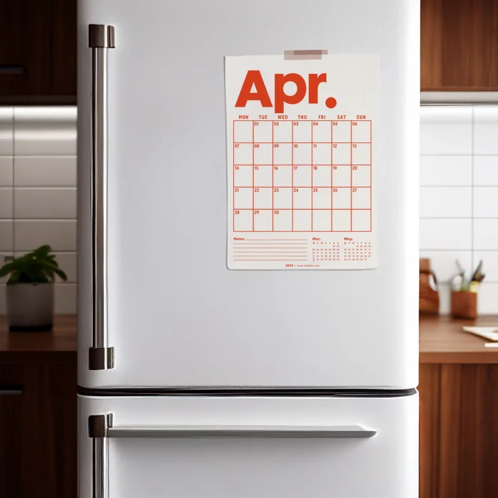 2025 Aylık Planlayıcı Duvar Takvimi, Önceki ve Sonraki Ay Takvim, 33X48 cm & A4 Poster Takvim, Canlı Gökkuşağı Renkleri