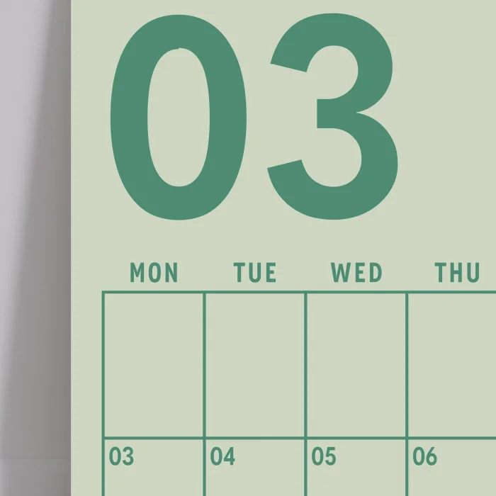 2025 Duvar Takvimi, A4, 33X48 cm, Poster Takvim, Aylık Planlayıcı Takvim, Boho Renkler