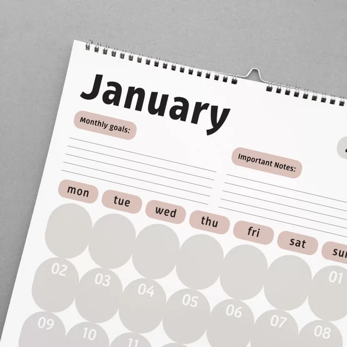 2025 Duvar Takvimi, Aylık Planlama Duvar Takvimi, Duvar Planlayıcısı, Pastel Boho Renk