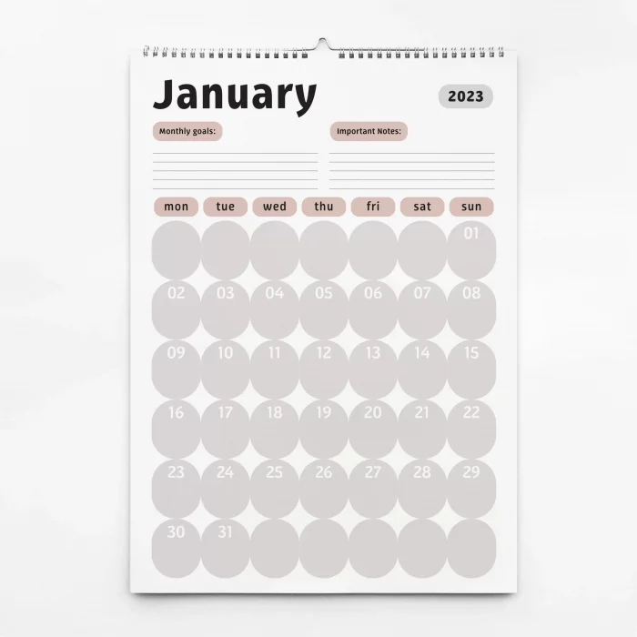 2025 Duvar Takvimi, Aylık Planlama Duvar Takvimi, Duvar Planlayıcısı, Pastel Boho Renk