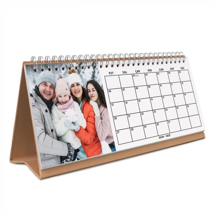 2025 Fotoğraflı Takvim, 2025 Aylık Planlayıcı Takvim, Kişiye Özel Fotoğraflı Büyük Ebat Masa Takvimi