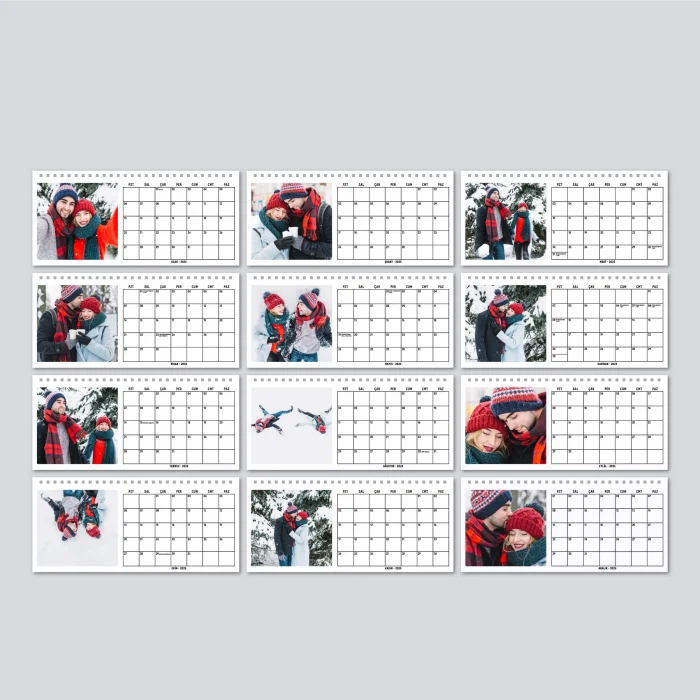 2025 Fotoğraflı Takvim, 2025 Aylık Planlayıcı Takvim, Kişiye Özel Fotoğraflı Masa Takvimi