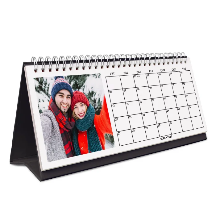 2025 Fotoğraflı Takvim, 2025 Aylık Planlayıcı Takvim, Kişiye Özel Fotoğraflı Masa Takvimi