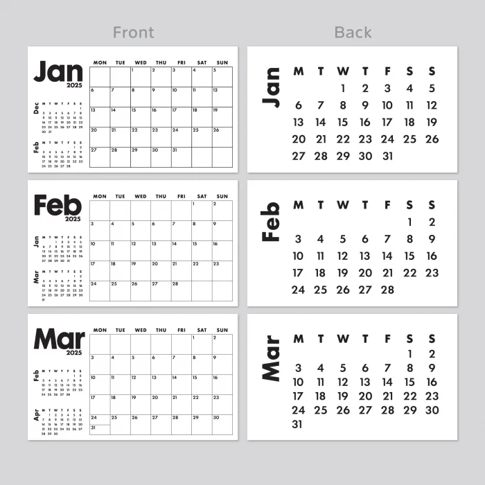 2025 Masa Takvimi, Önceki Ay Sonraki Ay Takvimi, Aylık Planlayıcı Takvim, 2025 Desk Calendar, Monthly Planner Desk Calendar, Previous and Next Month
