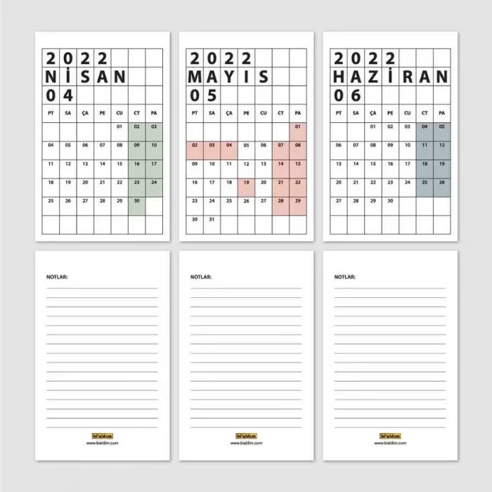 2025 Masa Takvimi Siyah