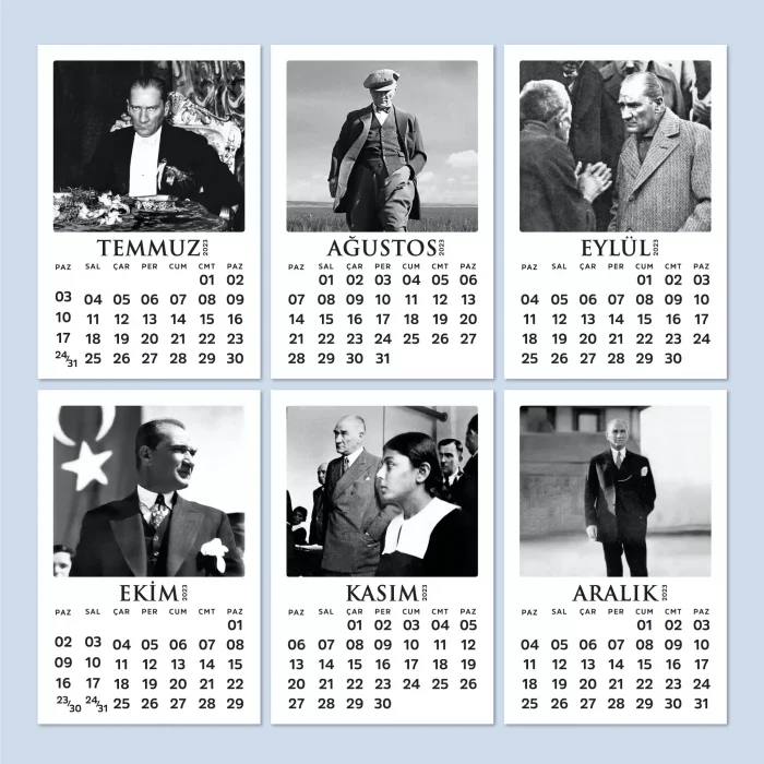 2025 Mustafa Kemal Atatürk Takvimi, Ahşap Atatürk Takvimi, 2025 Ahşap Masa Takvimi