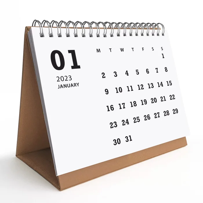 2025 Takvim, Kraft Sert Üçgen Ayak, 2025 Masa Takvimi