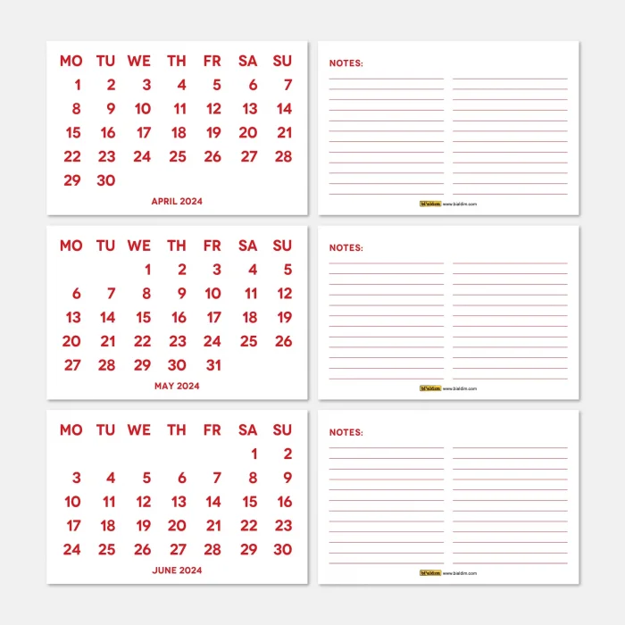 2025 Takvimi, 2025 Masa Takvimi Kırmızı Renk, 2025 Calendar, 2025 Desk Calendar Red Color