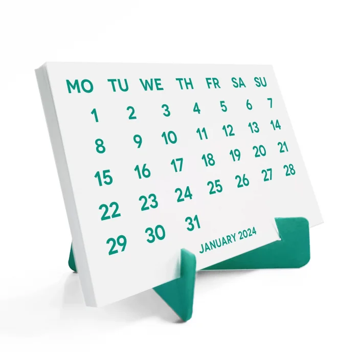 2025 Takvimi, 2025 Masa Takvimi Yeşil Renk, 2025 Calendar, 2025 Desk Calendar Green Color