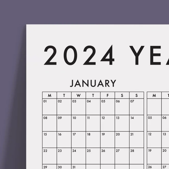 2025 Yıllık Planlayıcı Duvar Takvimi, 2025 Takvim