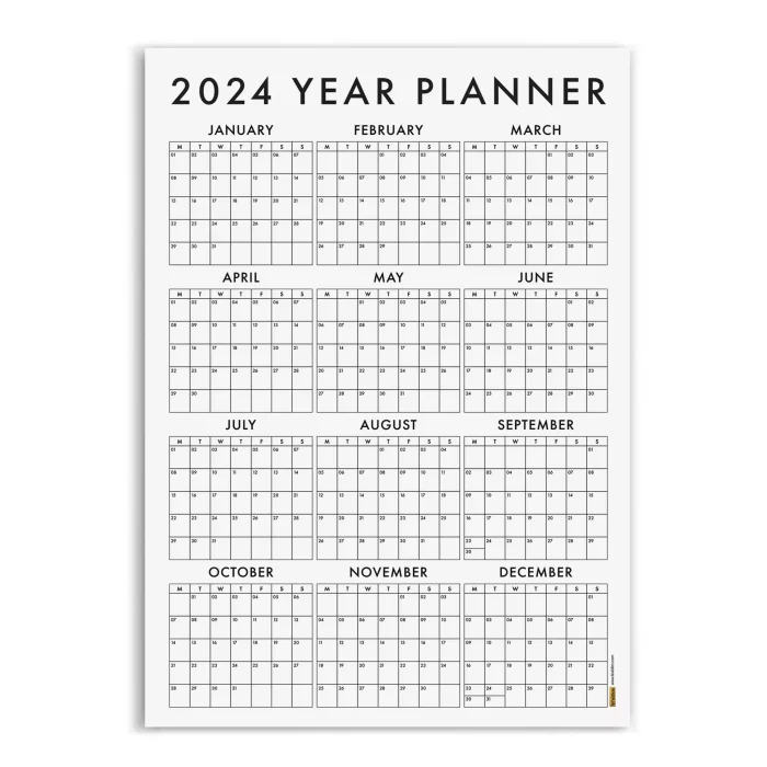 2025 Yıllık Planlayıcı Duvar Takvimi, 2025 Takvim
