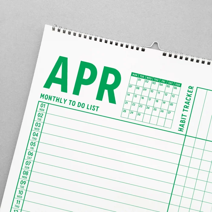 2025 Yıllık Planlayıcı Duvar Takvimi, A4, 33x48 cm, Alışkanlık Takipçisi, 2025 Wall Planner, Monthly Habbit Tracker, To Do List