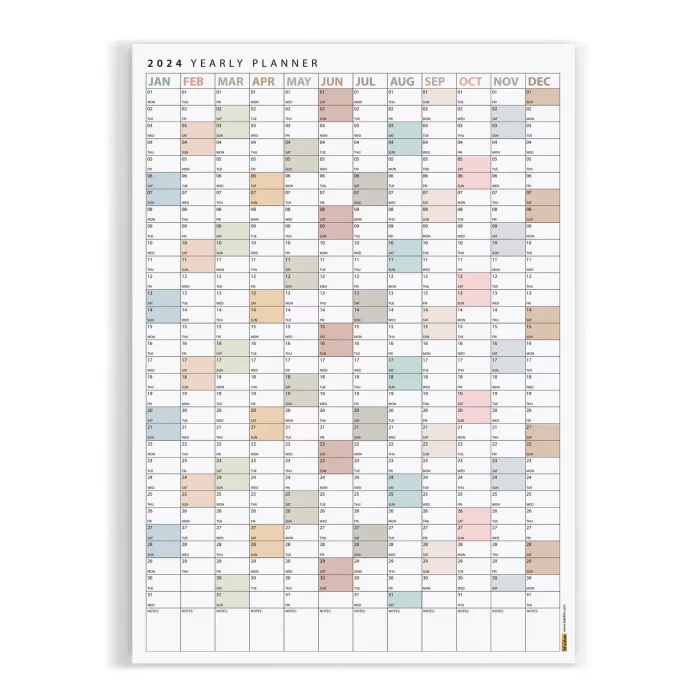 2025 Yıllık Planlayıcı Duvar Takvimi, Boho Renk Planlayıcı Takvim, 2025 Okul Takvimi