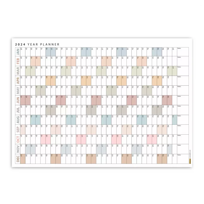 2025 Yıllık Planlayıcı Duvar Takvimi, Planlayıcı Takvim, Yatay Poster Planlayıcı Takvim