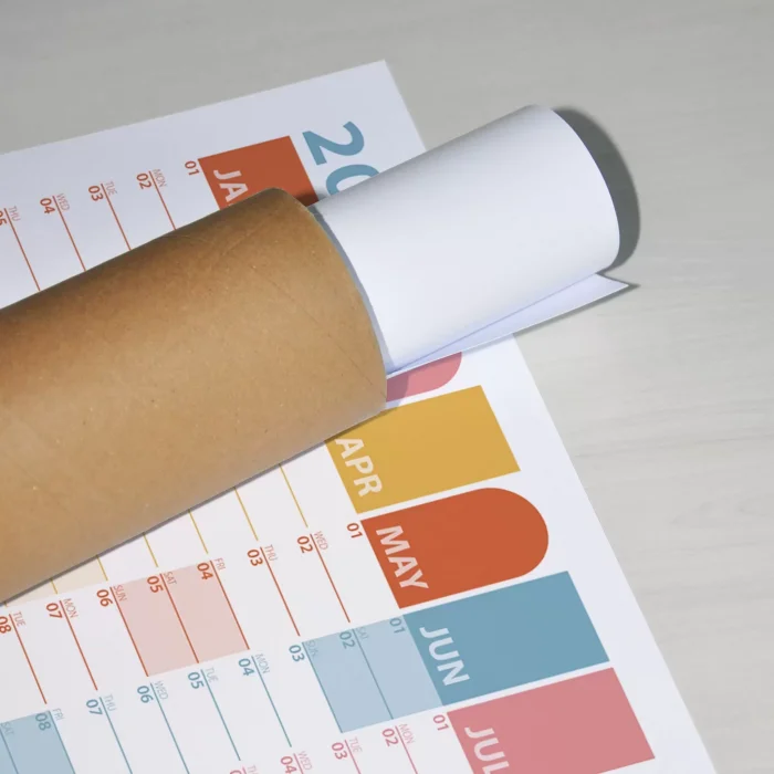 2025 Yıllık Planlayıcı Duvar Takvimi, Renkli 2025 Takvim, Okul Takvimi, Minimalist Tasarım