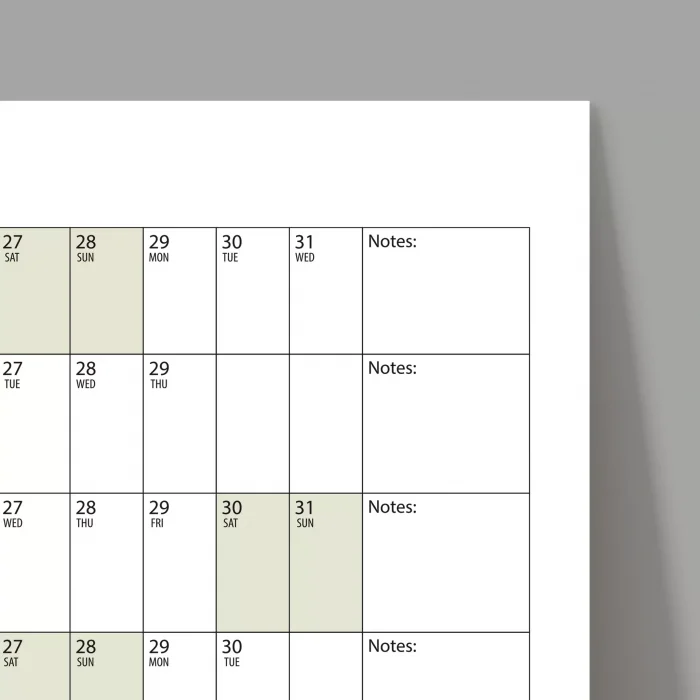 2025 Yıllık Planlayıcı Duvar Takvimi, Yatay Botanik Yeşil Planlayıcı, Planlayıcı Takvim