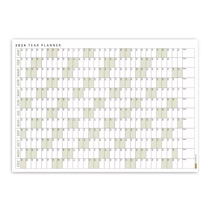 2025 Yıllık Planlayıcı Duvar Takvimi, Yatay Botanik Yeşil Planlayıcı, Planlayıcı Takvim