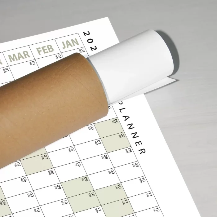 2025 Yıllık Planlayıcı Duvar Takvimi, Yatay Botanik Yeşil Planlayıcı, Planlayıcı Takvim