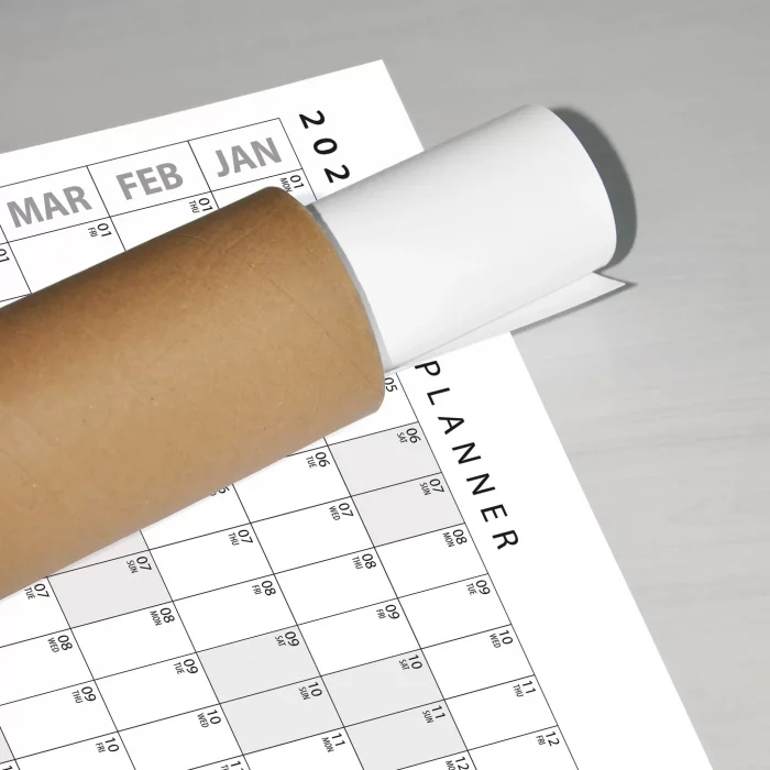 2025 Yıllık Planlayıcı Duvar Takvimi, Yatay Gri Renk Planlayıcı, 2025 Planlayıcı Takvim